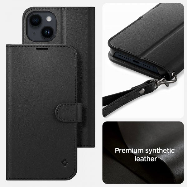 Spigen iPhone 13/iPhone 14 Etui Wallet S Svart