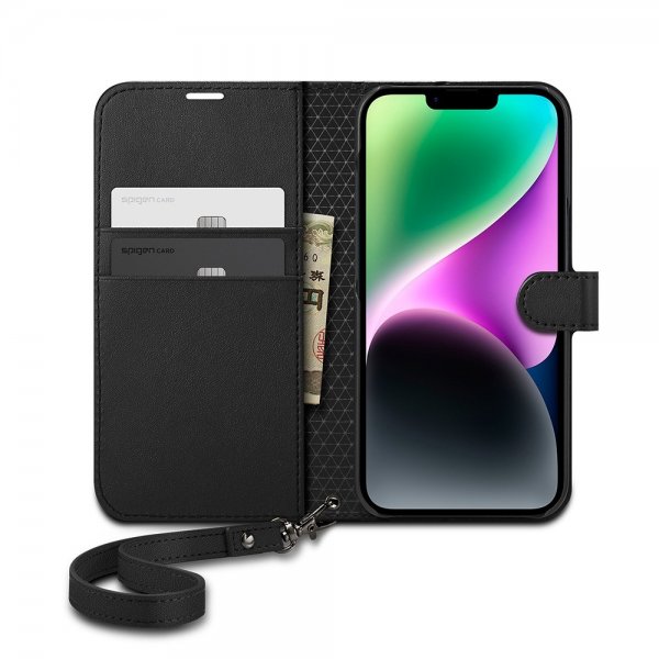 Spigen iPhone 13/iPhone 14 Etui Wallet S Svart