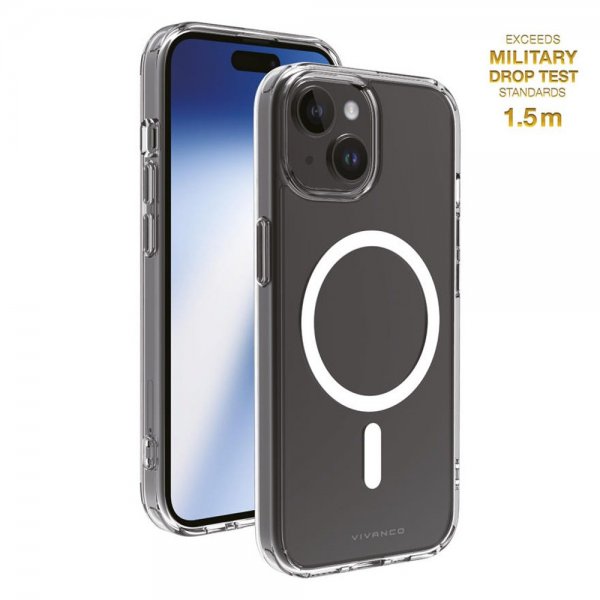 Vivanco iPhone 13/iPhone 14/iPhone 15 Deksel Mag Clear Transparent