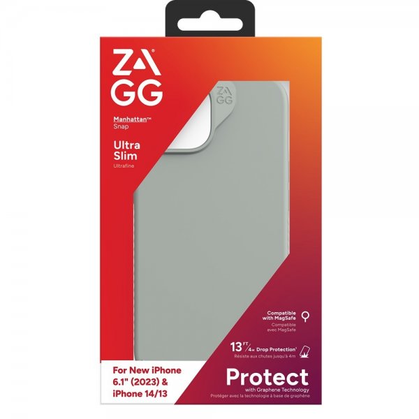 Zagg iPhone 13/iPhone 14/iPhone 15 Deksel Manhattan Snap Sage