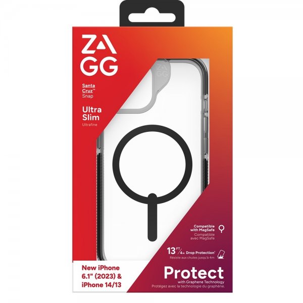 Zagg iPhone 13/iPhone 14/iPhone 15 Deksel Santa Cruz Snap Svart