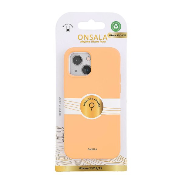 Onsala iPhone 13/iPhone 14/iPhone 15 Deksel Silicone Touch Apricot