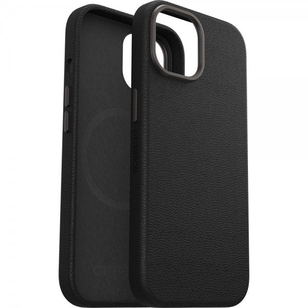 Otterbox iPhone 13/14/15 Deksel Symmetry Cactus Leather MagSafe Noir Ash