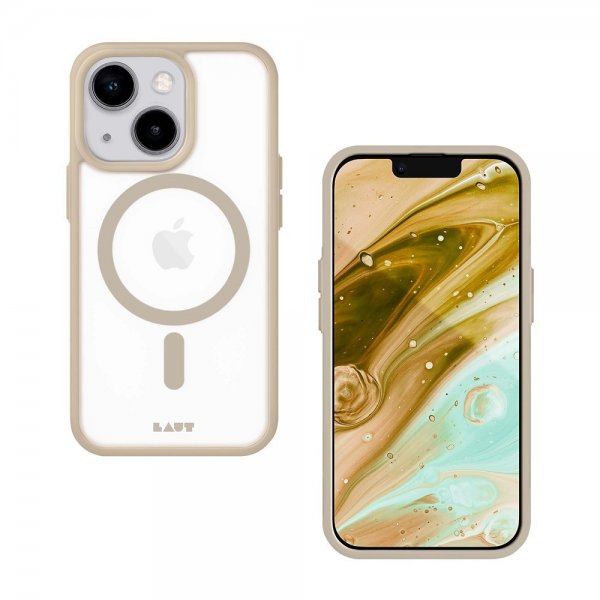 LAUT iPhone 13/iPhone 14 Deksel Huex Protect MagSafe Sand