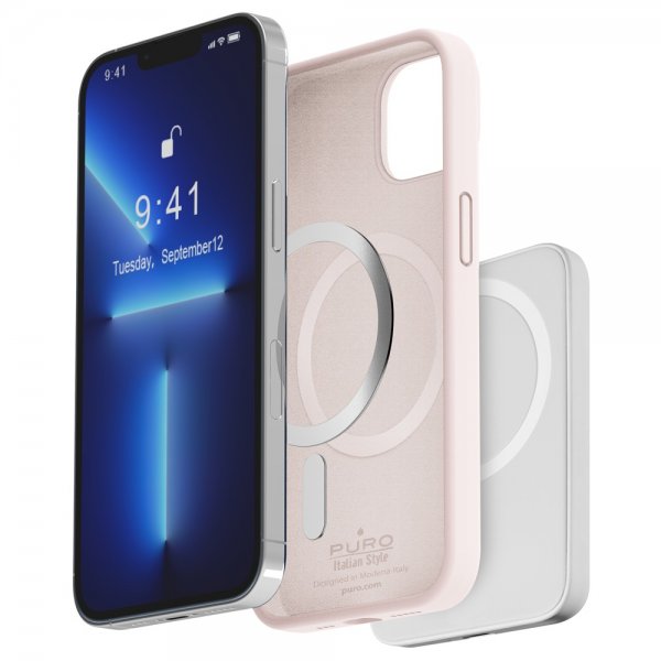 Puro iPhone 13/iPhone 14 Deksel ICON Mag Rosa
