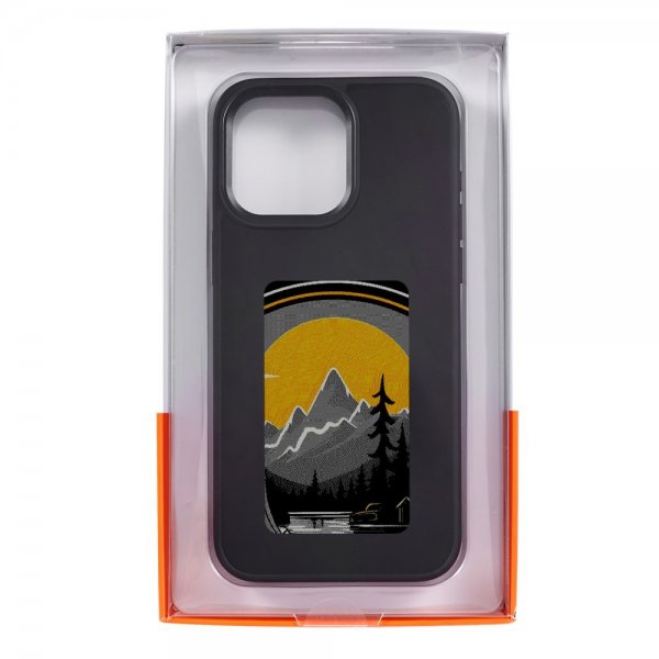 iPhone 13/iPhone 14 Deksel Innebygd skjerm E Ink Case Svart