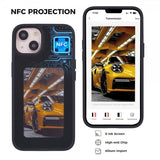iPhone 13/iPhone 14 Deksel Innebygd skjerm E Ink Case Svart