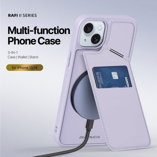 Dux Ducis iPhone 13/iPhone 14 Deksel Rafi II Series MagSafe Lilla