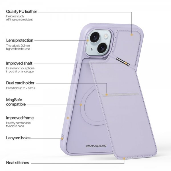 Dux Ducis iPhone 13/iPhone 14 Deksel Rafi II Series MagSafe Lilla