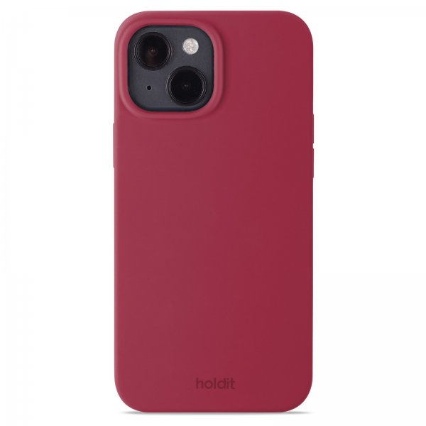 holdit iPhone 13/iPhone 14 Deksel Silikon Red Velvet