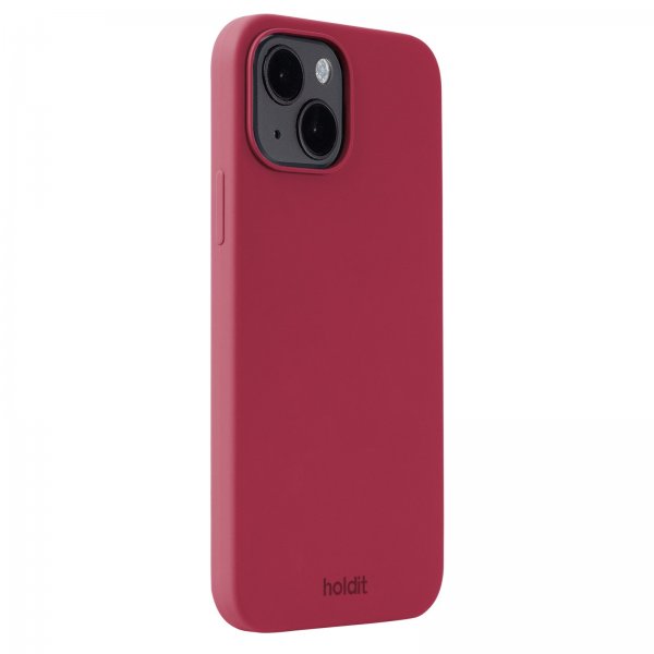 holdit iPhone 13/iPhone 14 Deksel Silikon Red Velvet
