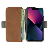 Krusell iPhone 13 Mini Etui Leather PhoneWallet Cognac
