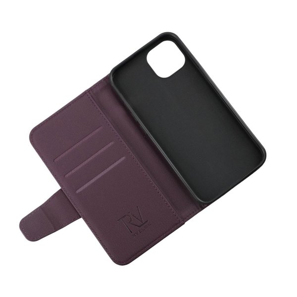 Rvelon iPhone 13 Mini Etui Utbrettbar Kortlomme Lilla