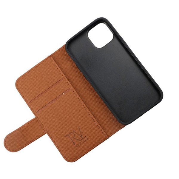 Rvelon iPhone 13 Mini Etui Detachable Wallet Case Brun