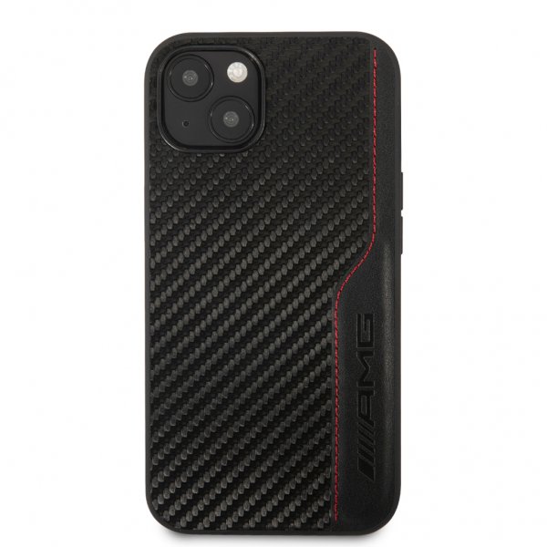AMG iPhone 13 Mini Deksel Carbon Effect Stitching Svart
