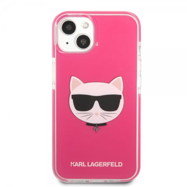 Karl Lagerfeld iPhone 13 Mini Deksel Choupette Fuchsia