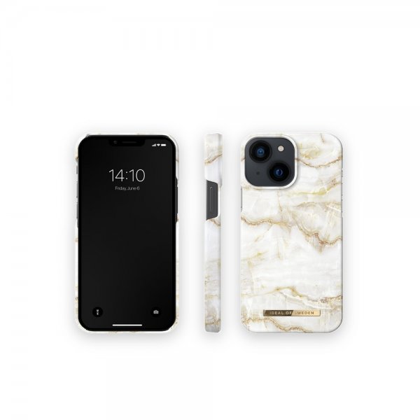 Ideal of Sweden iPhone 13 Mini Deksel Fashion Case Golden Pearl Marble