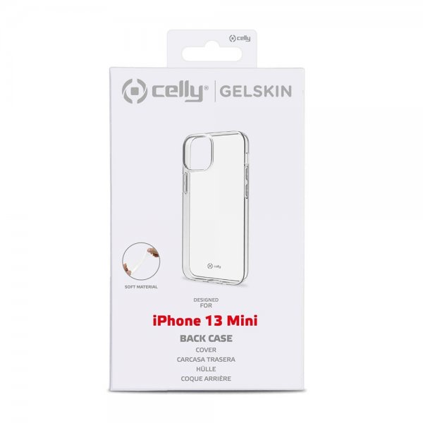 Celly iPhone 13 Mini Deksel GELSKIN Klar