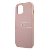 Guess iPhone 13 Mini Deksel Hot Stamp Metal Logo Rosa