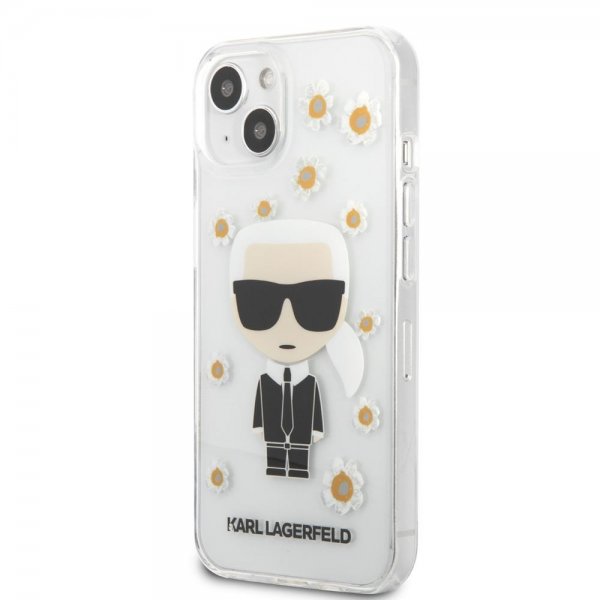 Karl Lagerfeld iPhone 13 Mini Deksel Iconic Flower Transparent