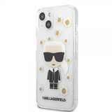 Karl Lagerfeld iPhone 13 Mini Deksel Iconic Flower Transparent