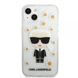 Karl Lagerfeld iPhone 13 Mini Deksel Iconic Flower Transparent