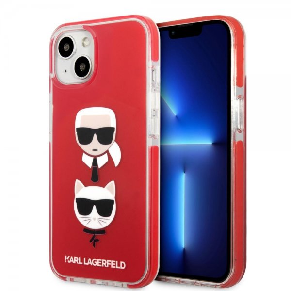 Karl Lagerfeld iPhone 13 Mini Deksel Karl & Choupette Rød