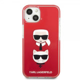 Karl Lagerfeld iPhone 13 Mini Deksel Karl & Choupette Rød
