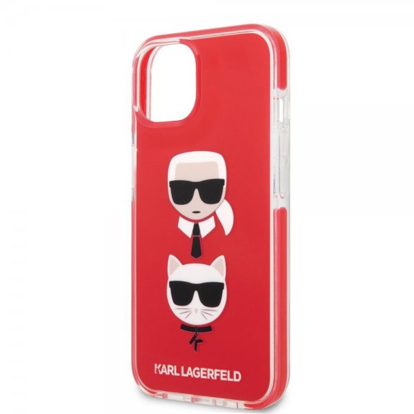 Karl Lagerfeld iPhone 13 Mini Deksel Karl & Choupette Rød