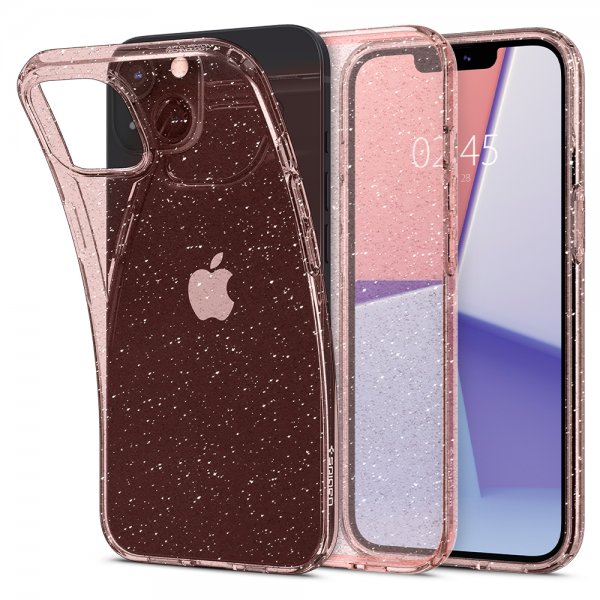 Spigen iPhone 13 Mini Deksel Liquid Crystal Glitter Rose Quartz