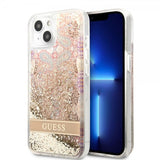 Guess iPhone 13 Mini Deksel Liquid Glitter Paisley Pattern Gull