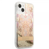 Guess iPhone 13 Mini Deksel Liquid Glitter Paisley Pattern Gull