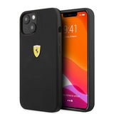 Ferrari iPhone 13 Mini Deksel Liquid Silicone Metal Logo Svart