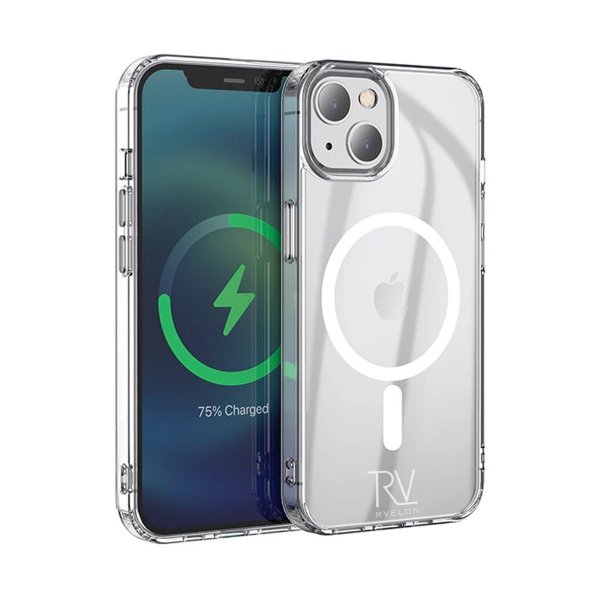Rvelon iPhone 13 Mini Deksel TPU MagSafe Transparent