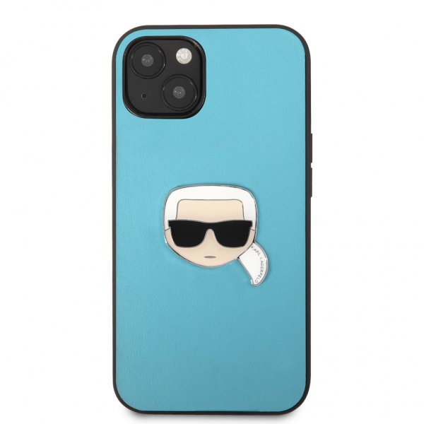 Karl Lagerfeld iPhone 13 Mini Deksel Metal Logo Blå