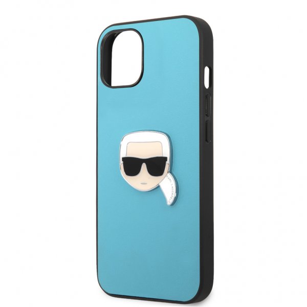 Karl Lagerfeld iPhone 13 Mini Deksel Metal Logo Blå