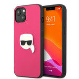 Karl Lagerfeld iPhone 13 Mini Deksel Metal Logo Rosa