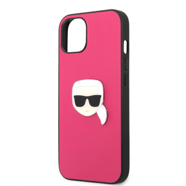 Karl Lagerfeld iPhone 13 Mini Deksel Metal Logo Rosa