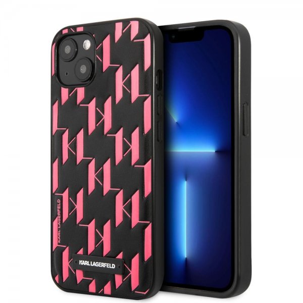 Karl Lagerfeld iPhone 13 Mini Deksel Monogram Pattern Rosa