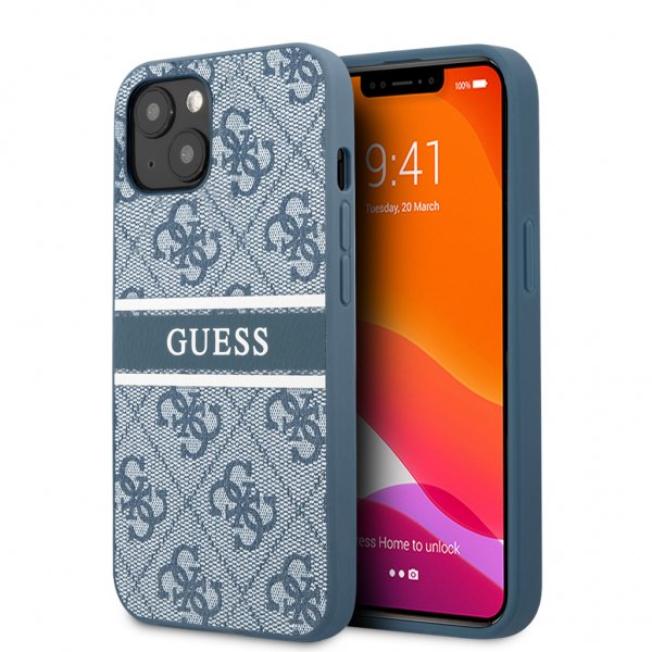 Guess iPhone 13 Mini Deksel Printed Stripe Blå