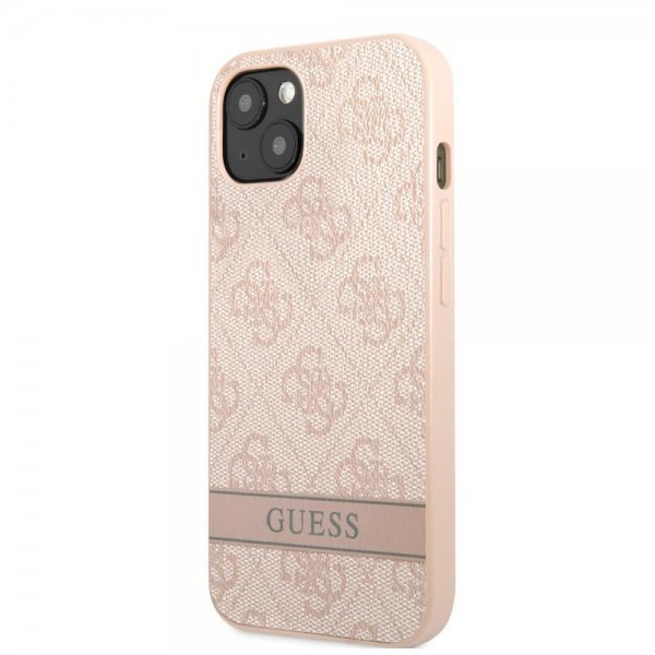 Guess iPhone 13 Mini Deksel Printed Stripe Bottom Rosa