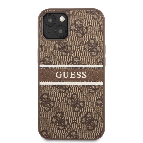 Guess iPhone 13 Mini Deksel Printed Stripe Brun