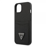 Guess iPhone 13 Mini Deksel Saffiano Double Cardslot Svart