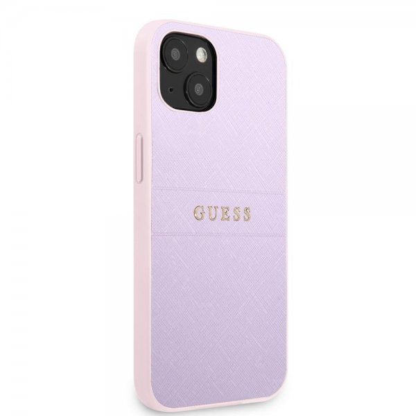 Guess iPhone 13 Mini Deksel Saffiano Metal Logo Lilla