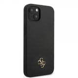 Guess iPhone 13 Mini Deksel Silicone Metal Logo 4G Svart