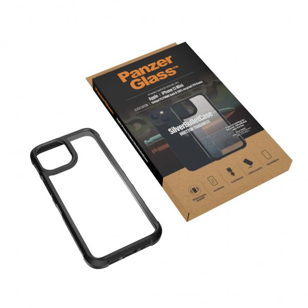 PanzerGlass iPhone 13 Mini Deksel SilverBullet Case Svart