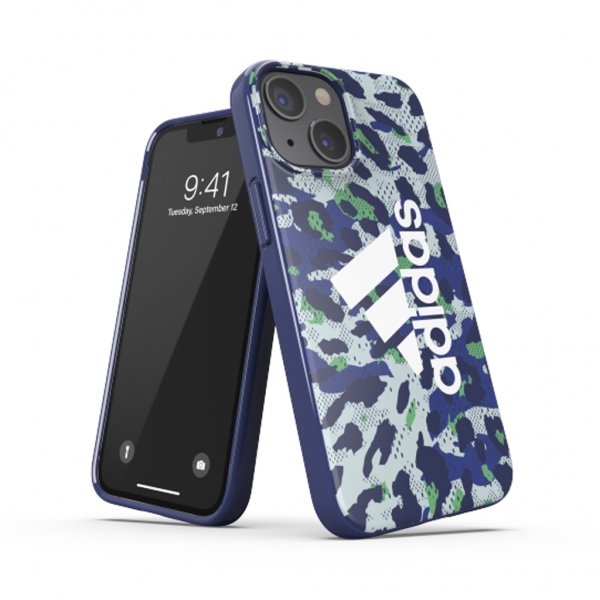 Adidas iPhone 13 Mini Deksel Snap Case Leopard Bold Blue