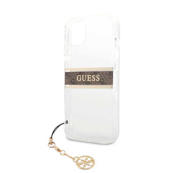 Guess iPhone 13 Mini Deksel Stripe Charm Brun