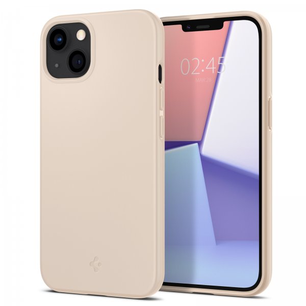 Spigen iPhone 13 Mini Deksel Thin Fit Sand Beige