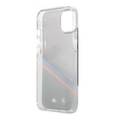 BMW iPhone 13 Mini Deksel Tricolor Stripe Transparent Svart